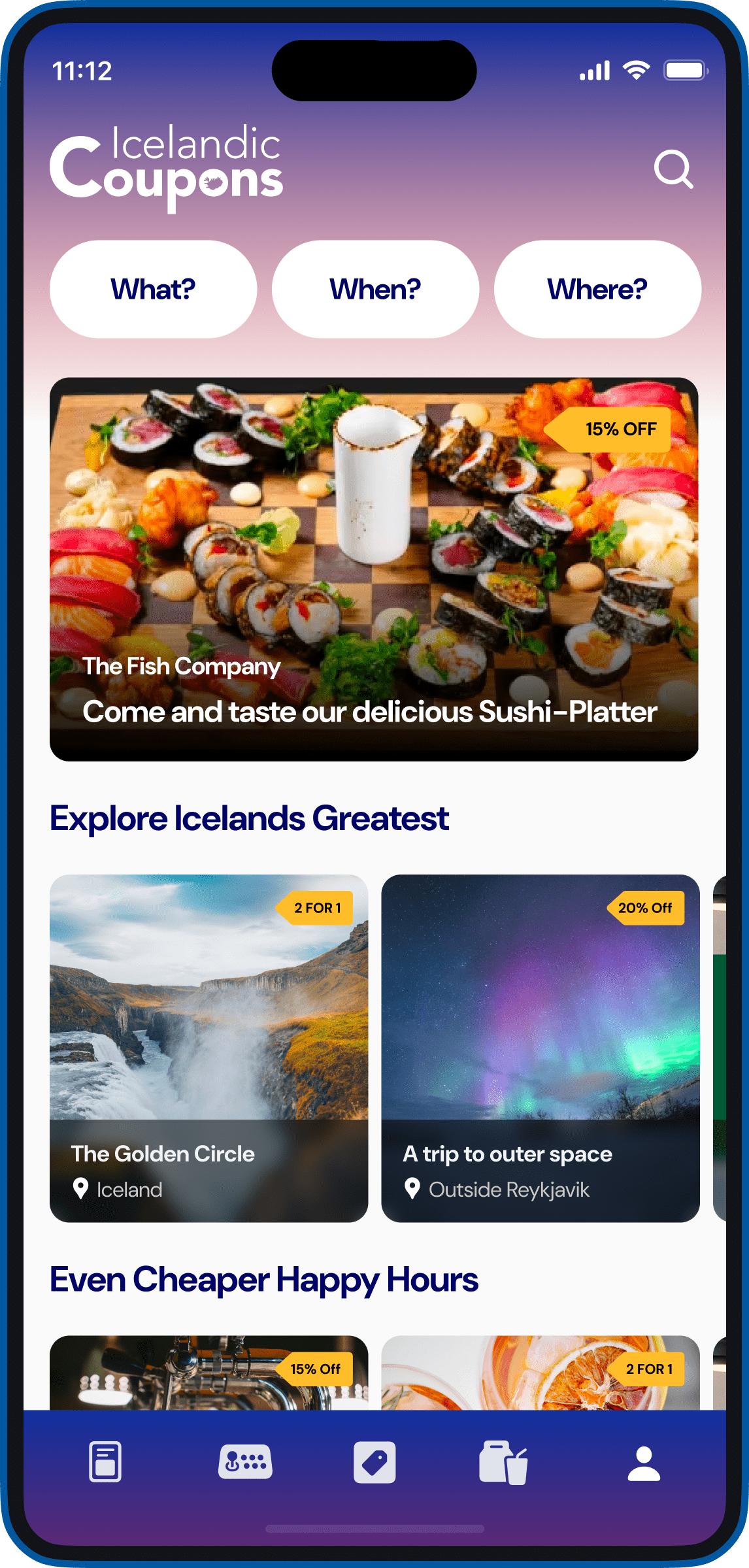 Icelandic Coupons app preview